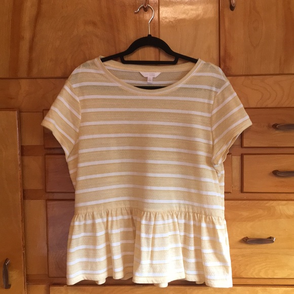 Yellow Peplum Top - Picture 1 of 2